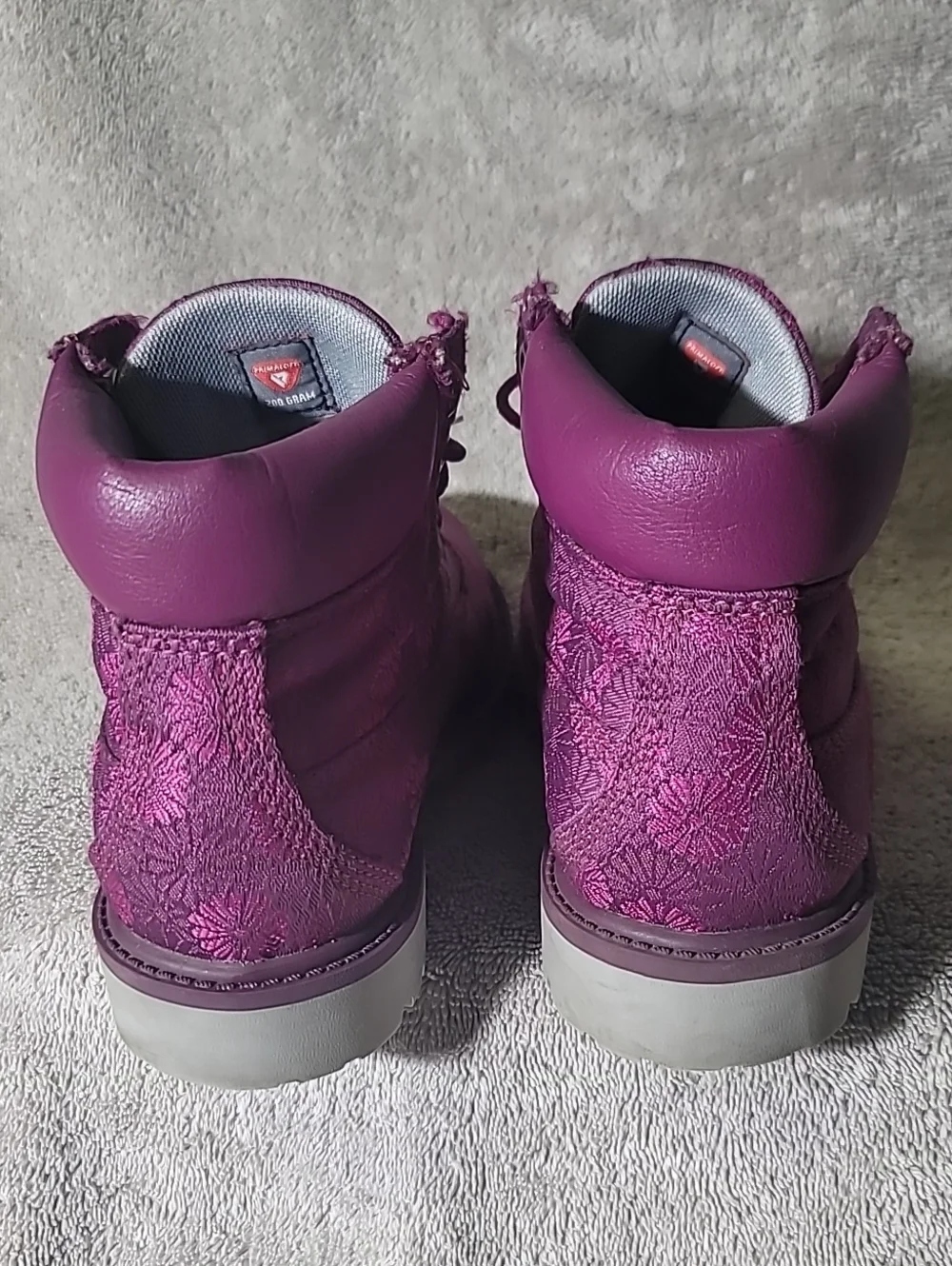 Timberland 6” premium boot, magenta floral jacquard fabric, Special release